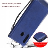 Leather Flip Case for iPhone xs max xr Samsung A70 M30 S10 Huawei Nova 4 Honor 8A Xiaomi 8 Lite Redmi Note 7 LG V50 Sony L3 Moto Z4 Play PU Leather Holster Wallet Cover Pure Blue Purple Red Rose Gold Stand Phone Case