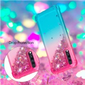 Soft and stylish quicksand+ liquid glitter silicone bling mobile phone case for iPhone xs max xr xs Samsung A70 A30 M20 S10 A9 LG K40 LG Stylo5 Google Pixel 3a XL Huawei P Smart Honor 10 Lite gradient