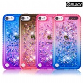 Soft Fashion Quicksand Liquid Glitter Silicone Diamond Bling Phone Case for iPhone xs max xr xs Samsung A60 A20e M40 S10 A9 LG K40 LG Stylo5 Moto G6 E5 Google Pixel 3a XL Huawei P Smart P30 Mate 20 Gradient Colors