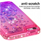Soft Fashion Quicksand Liquid Glitter Silicone Diamond Bling Phone Case for iPhone xs max xr xs Samsung A60 A20e M40 S10 A9 LG K40 LG Stylo5 Moto G6 E5 Google Pixel 3a XL Huawei P Smart P30 Mate 20 Gradient Colors