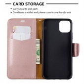 Leather flip cover for iPhone xs max Samsung M30 A70 S10 J6 Note10 Nokia 2.2 3.2 Xiaomi 7A K20 Huawei P Smart Z Y5 Nova5i Sony Xperia 10 LG K40 Q60 PU leather case cover pure dark blue rose gold brown green purple rose red black gray bracket phone case