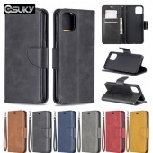 Leather flip cover for iPhone xs max Xiaomi Poco F1 Redmi K20 7A Nokia 2.2 Moto G6 LG K50 K10 Sony XA1 XZ Samsung  M30 A70 Note 10 Huawei Nova5i P20Lite PU leather case cover pure Sheep pattern color Black Blue Red Gray Yellow Brown bracket phone case